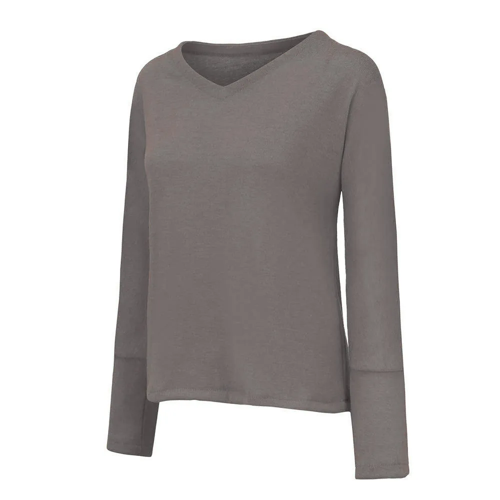 Women's Casual Knitted V-Neck Sweater